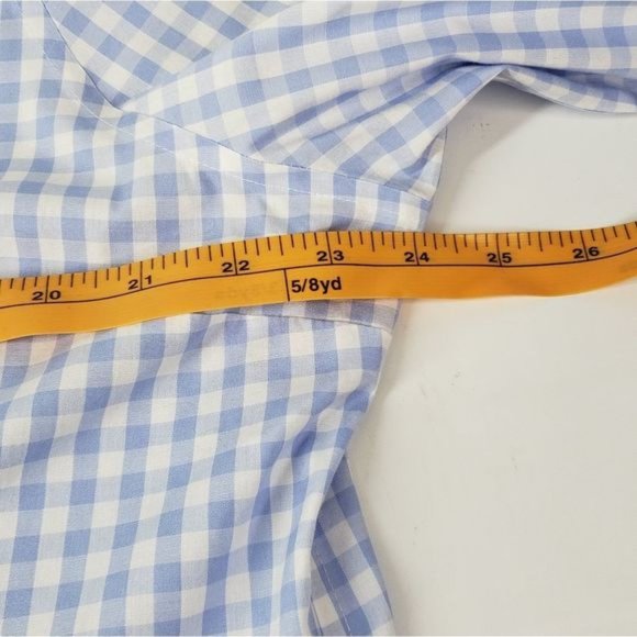 Alfred Sung Blue Checkered Button Up XXL - Picture 8 of 10